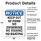 Signmission Keep Out Of Pond No Swimming No OSHA Notice Sign, Plastic, 10in W x 14in L, 2PK OS-2PACK-NS-P-1014-V-13851 - alternate 6
